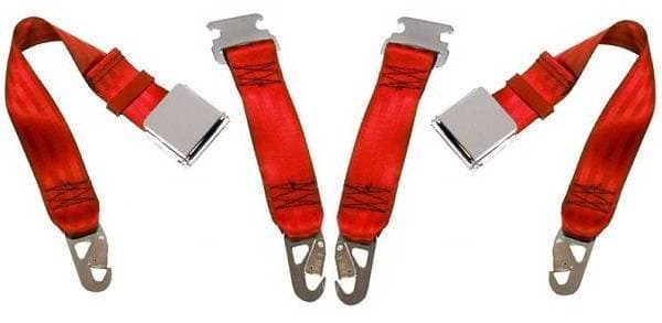 1974-1978 Triumph TR7, Driver & Passenger Seat Belt Kit with Snap Hook Anchors