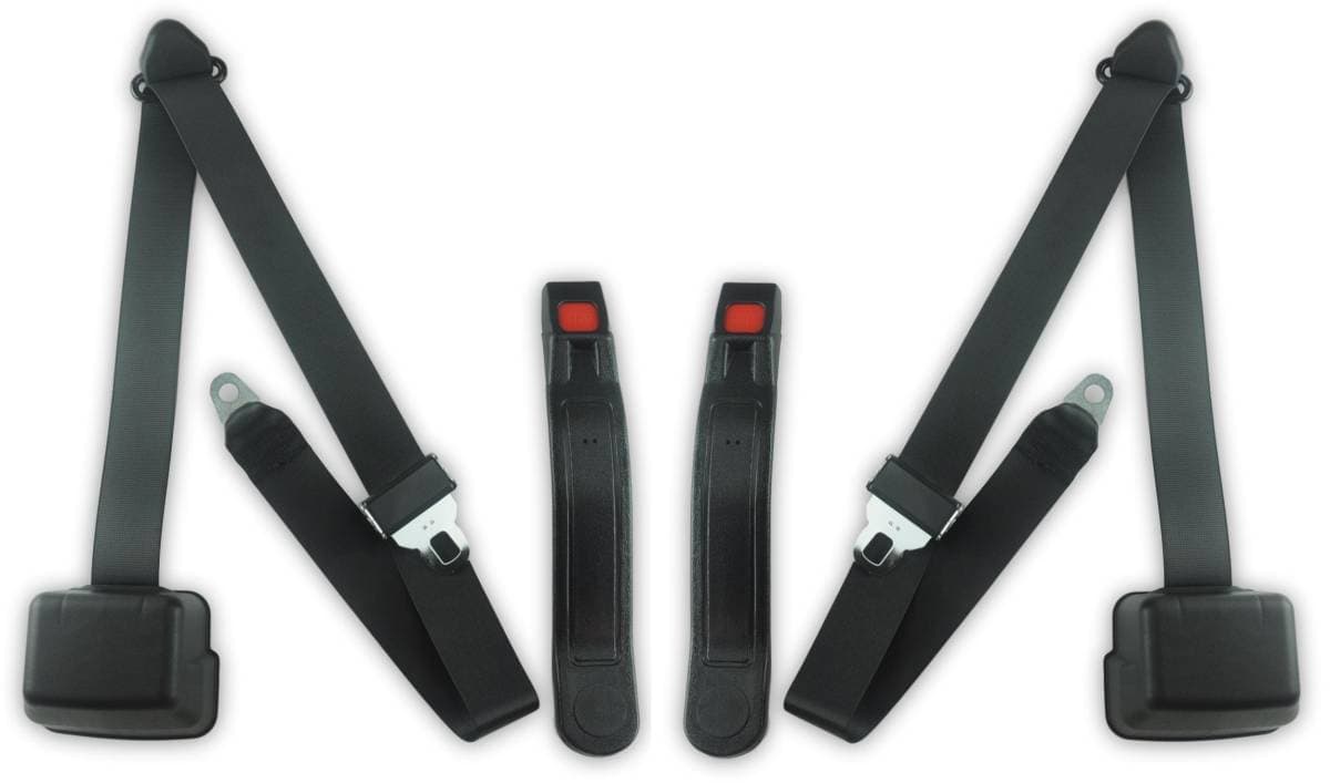 1976-1985 Dodge Ram 150, Crew Cab (4-Door), Driver & Passenger, Bucket Seat Belt Kit