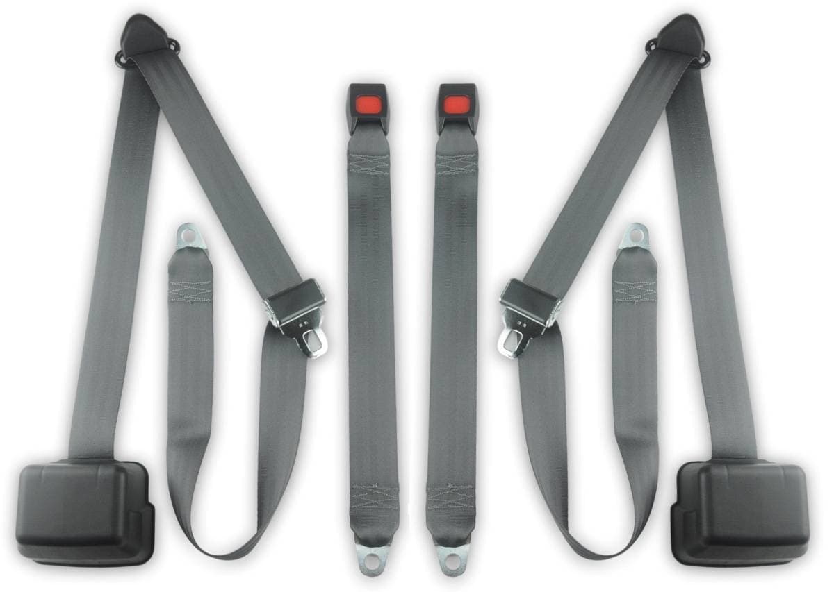 1976-1985 Dodge Ram 350, Crew Cab (4-Door), Driver & Passenger, Bench Seat Belt Kit