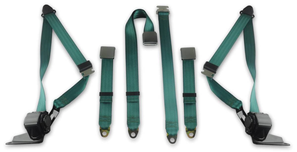 1968-1972 Chevrolet Pickup, Driver, Passenger, & Center, Bench Seat Belt Kit - with Gas Tank