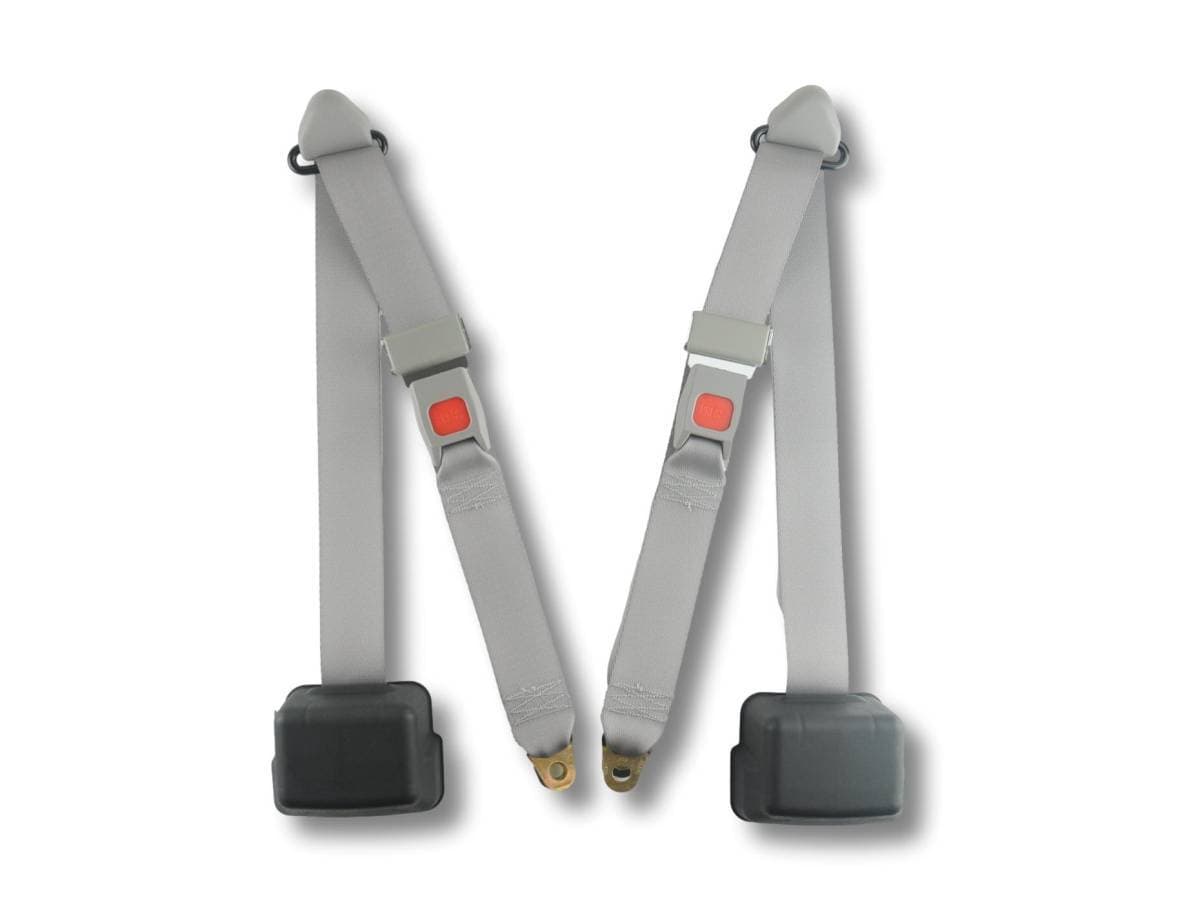1985-1987 Toyota Land Cruiser FJ60 Rear Driver & Passenger Seat Belt Kit with Push Button Buckles