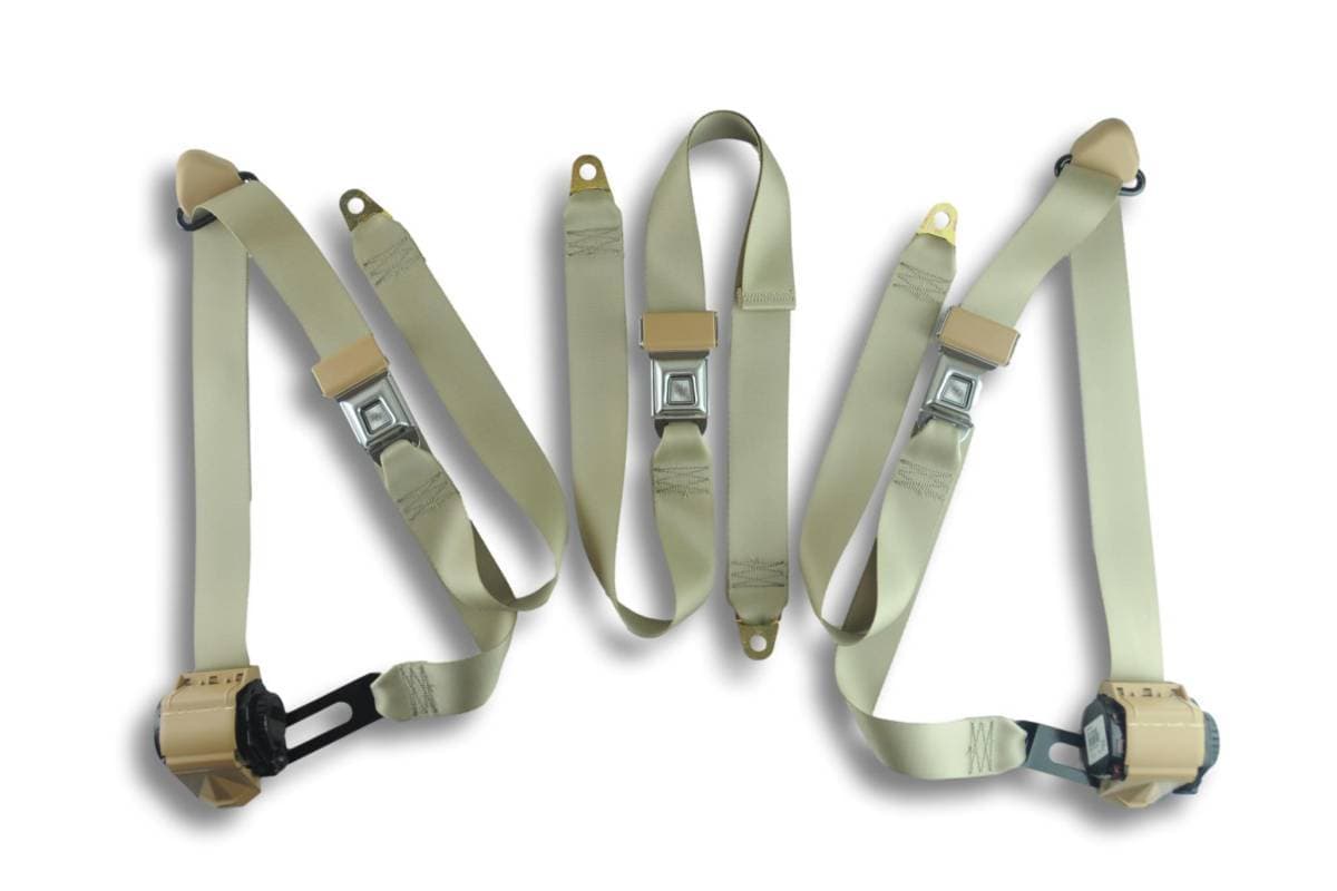 1947-1966 Chevrolet Pickup, Standard Cab, Driver, Passenger, and Center Bench Seat Belt Kit