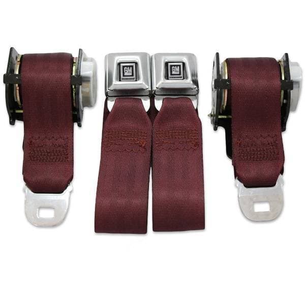 1974-1981 Chevrolet Camaro Rear Seat Belt Kit with Reman OE Style Buckle