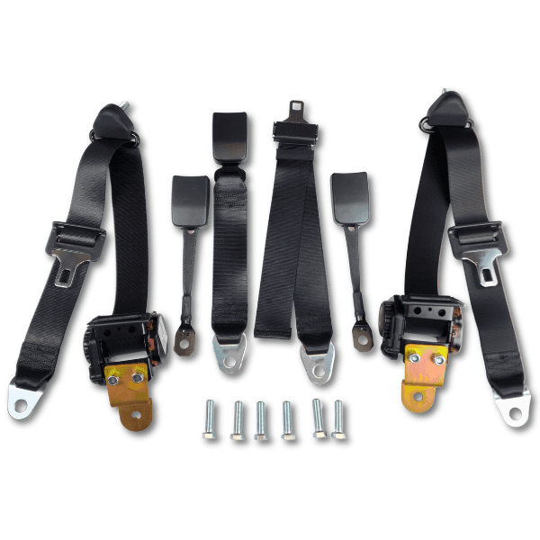 1997-2000 Dodge Dakota, Crew Cab, Driver, Passenger & Center, Bench Seat Belt Kit