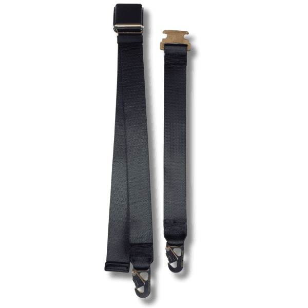 1966-1967 Jaguar E-Type 2+2, Rear Lap Belt Belt with Snap Hook Anchors