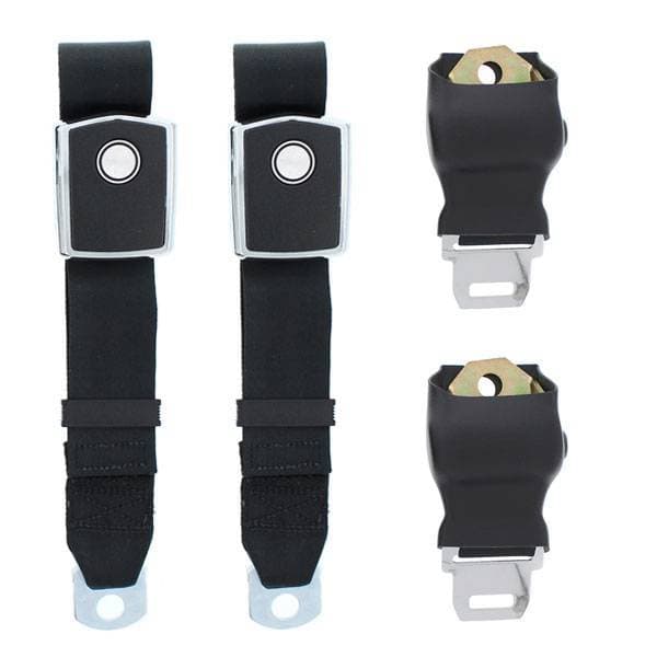 1964-1967 Ford Mustang Retractable Lap Seat Belt, with Deluxe OE Style Buckle