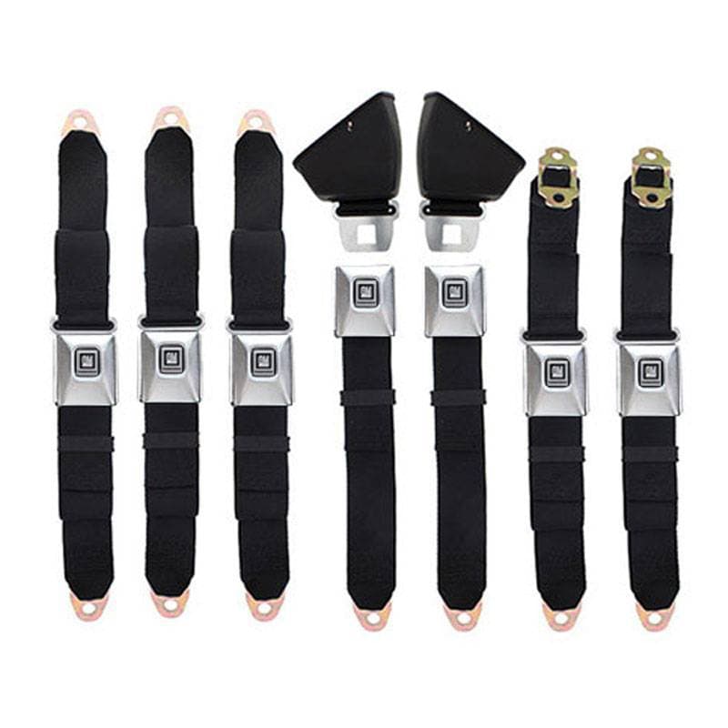 1968-1972 Chevrolet Chevelle Full Vehicle Seat Belt Kit with Premium Reman OE Style Buckle