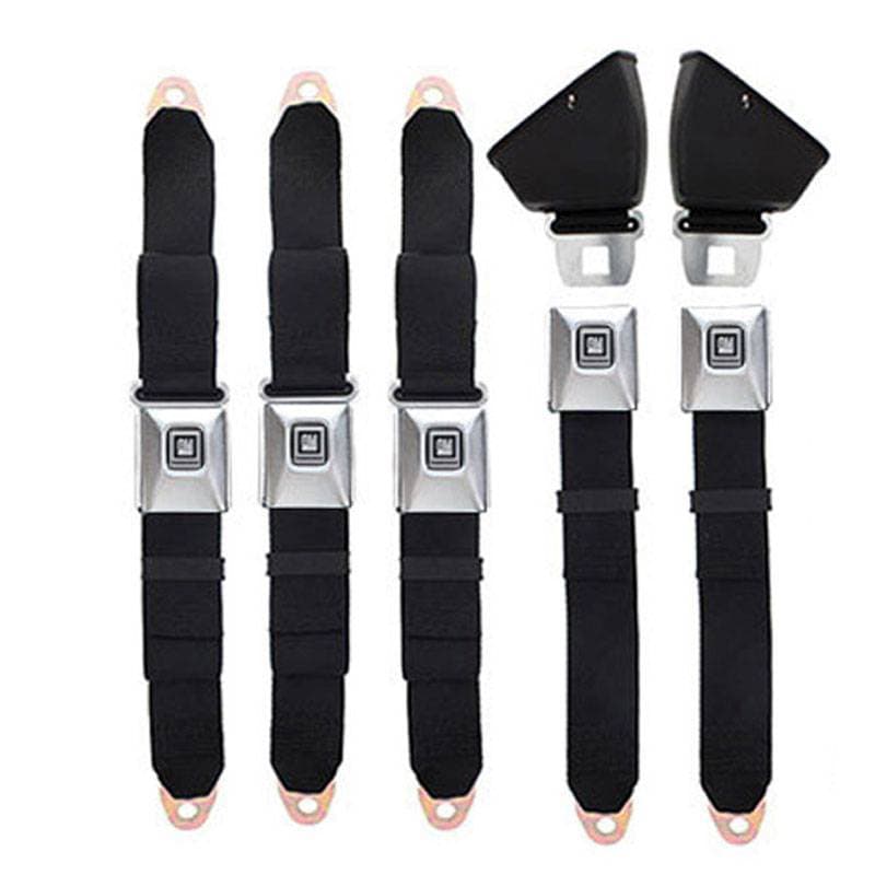 1968-1972 Chevrolet Chevelle Front & Rear Lap Seat Belt Kit with Premium Reman OE Style Buckle
