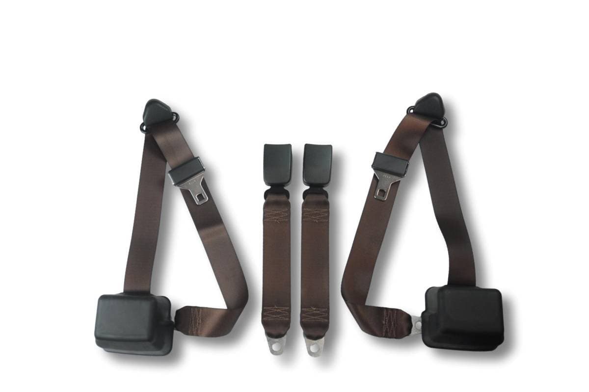1988 Toyota Land Cruiser FJ62 Rear Driver & Passenger Seat Belt Kit with End Release Buckles