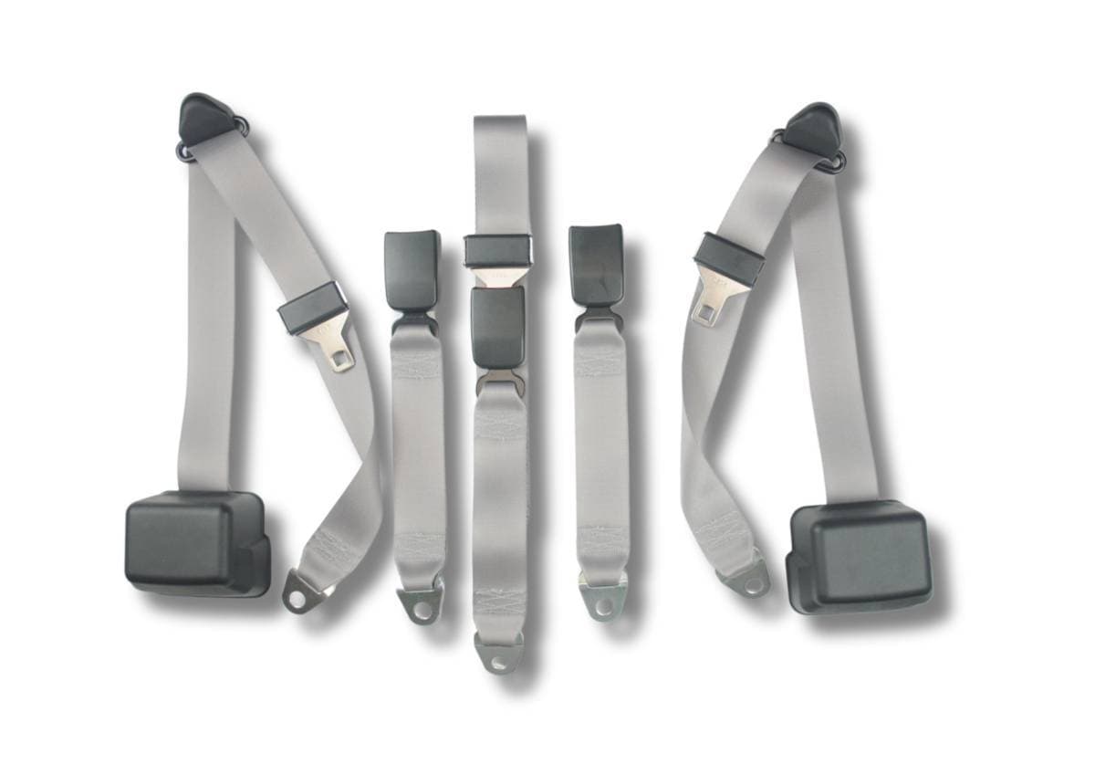 1988 Toyota Land Cruiser FJ62 Rear Driver, Passenger, & Center Seat Belt Kit with End Release Buckles