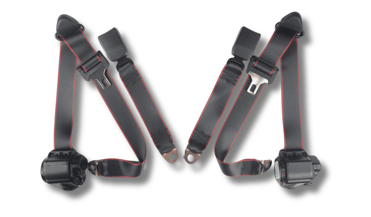 1997-2006 Jeep Wrangler TJ and LJ, Rear Driver & Passenger Seat Belt Kit with Switchable Retractors